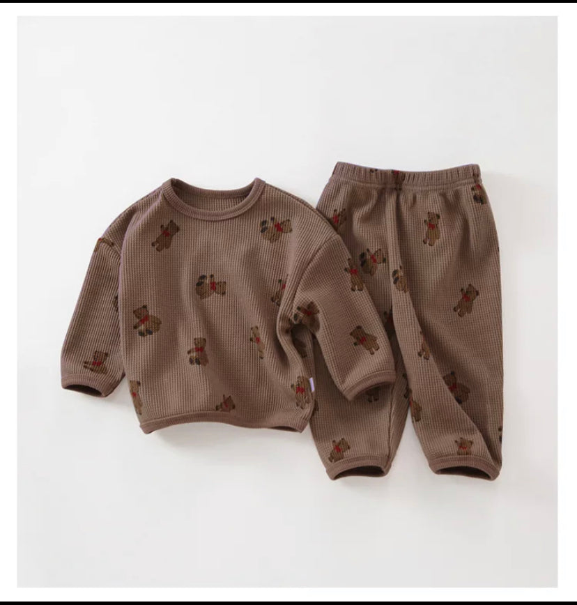 Super comfy brown teddy bear sleep set littlepinkskies