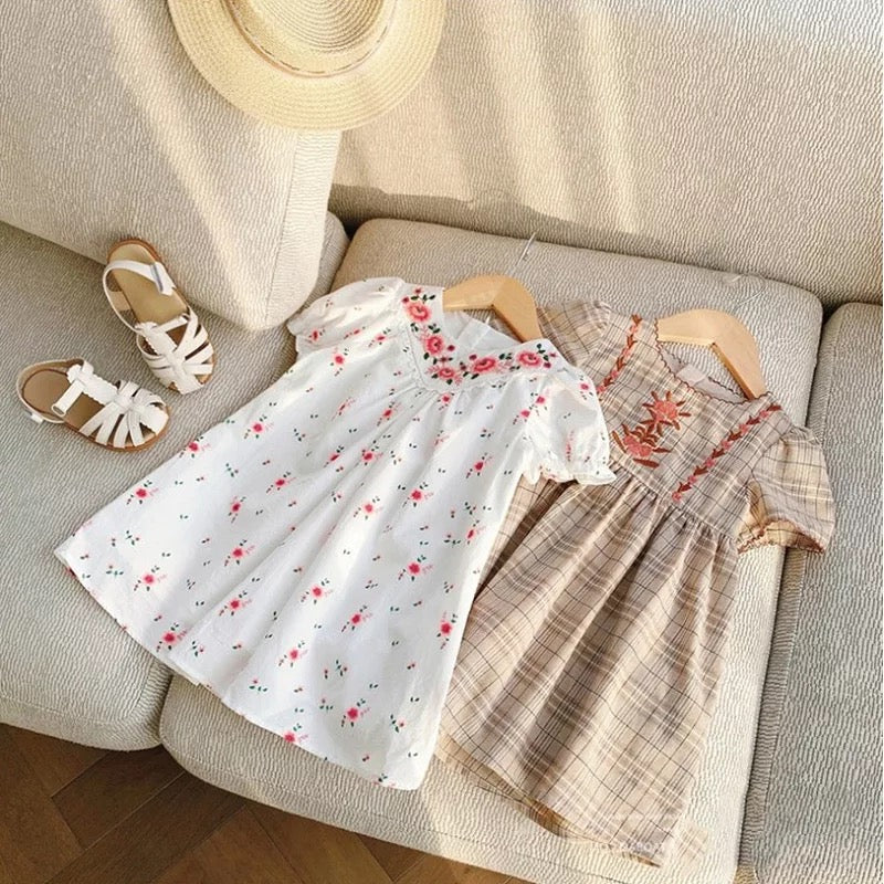 White summer dress with embroidery ❀