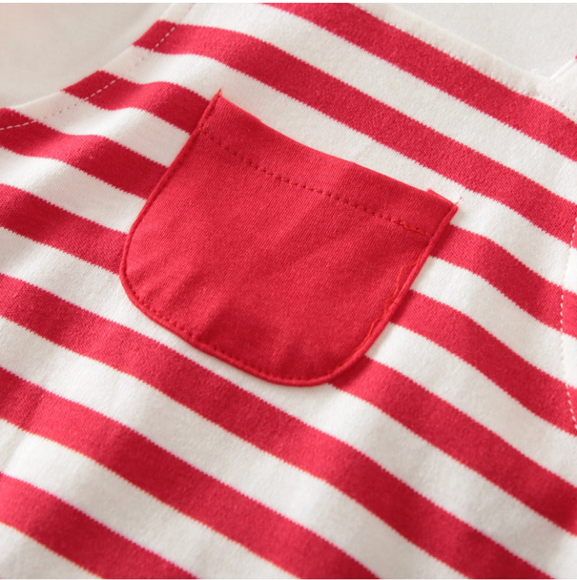 Red white stripes romper! ❤️