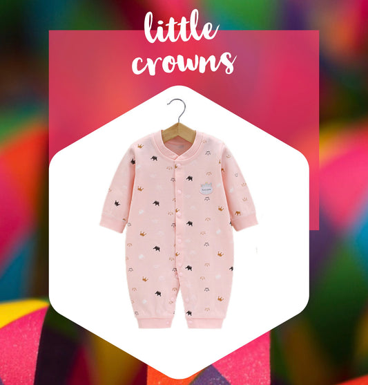 Pink Little Crown Sleep Romper